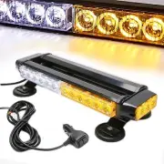 LE-JX Amber/White 30LEDs Safety Strobe Flashing Light Bar Double Side High In...