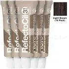 REFECTOCIL Eyebrow & Eyelash Tint Dye Gel Henna 15ml - LIGHT BROWN *PACK OF 10*