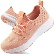 [ZYEN] Wide Toe Box Shoes Women Non-Slip Ultra Light Running Sneakers Extra Wide Feet Arch Support Walking Shoes Tennis Diabetes Breathable Gym Workouts 6-12, Pink, 11 Wide