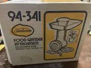 Sunbeam 94-341 Mixmaster Food Grinder Attachment, New Sealed Vintage