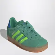 [adidas Originals] Green Gazelle Sneaker With Elastic Laces 22 EU Green