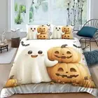Bedding Suit Happy Halloween Comforter Cover Set Pumpkin Ghost Witch14