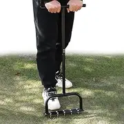 Hollow Tine Lawn Aerator, Garden Lawn Soil Turning Tool, Vertical Soil Aeration Ventilation Tool, Lawn Soil Scarifier Grass Nail Aerator with 10 4.5CM Iron Nails for Garden Lawn