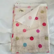 Fabric Cut Remnant Multicolor Polka Dot Freckled 100% Cotton (1-5/8 yards)