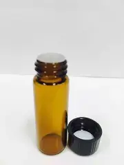 144 Pcs, 2 Dram 8ml AMBER Glass Vials W/Orifice Reducer and Caps [17mmX60mm]