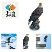 Eagle Flag Pole Topper, 12" Bald Eagle for Flagpole Toppers Outdoor, Standing...