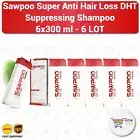 Sawpoo Super LsSRe Anti Hair Loss DHT Suppressing Shampoo 6LOT - 6×300ml