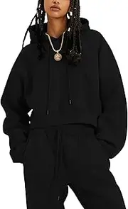 [Lianlive] Women Fleece Hoodies Sweatsuit Set Two Piece Outfits Sweatshirts Jogger Pants