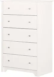 [South Shore] Furniture Chest of 5 Drawers, Pure White