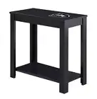 End Table Night Stand Black Wood NFL Team Decal Man Cave on Top or Bottom Shelf