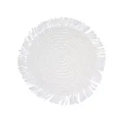 Fringe White Placemat Round