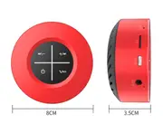 Portable Wireless Bluetooth 4.1 Speaker Outdoor Mini Speaker Plug-in Touch Screen Subwoofer Small Sound Cannon-Red