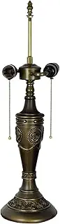 Table Lamp Base Replacement Only, Height 23 Inch Roses Resin Base, Fit for 16, 18, 20 Inch Tiffany Style Stained Glass Lampshade, Pull Chain Switch KeYJ