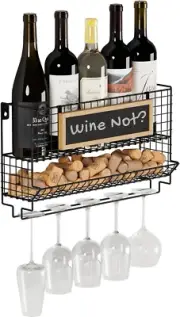 Wall35 CORK Wine Rack Wall Mounted, Wall Wine Bottle Holder with Wine
