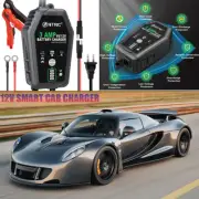 3A Car Motor Smart Battery Charger for Trickle Lithium LiFePO4 Lead-Acid Battery