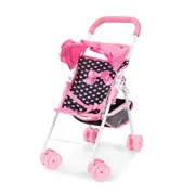 Bayer Doll Buggy Doll Pram Stroller Kids/Children Pretend Toy Black/Pink 3y+