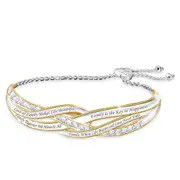 'Love Of Family' Topaz & Sentiment Bracelet