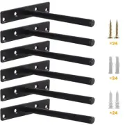 Blind Floating Shelf Brackets 5 Inch - DIY Heavy Duty Wall Shelf Brackets Sol...