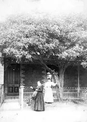 Middle Park Victoria 1890 - Two women in front of a house which ha- Old Photo