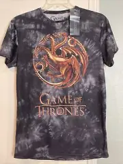 GAME of THRONES HBO Mens Primark Licensed Sz Medium T-Shirt w Gold Sigil Logo