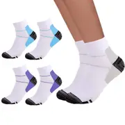 3 Pairs Running Socks Ankle Support Socks Compression Short Socks Sport Cycling