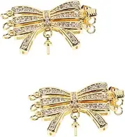 PLAFOPE 2pcs Necklace Extender Hand Jewelry Making Supplies DIY Bracelet Clasp Pearl Pendant