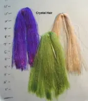1 Pack (Hank) Crystal Hair..Streamer Hair..Hot UV Colors available..COMBINE SHIP