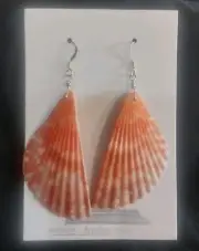 Sterling Silver & Spiny Oyster Shell Dangle Earrings