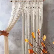 2x1m Heavy Duty Macrame Curtain Boho Woven Wall Hanging Window Doorway Wedding