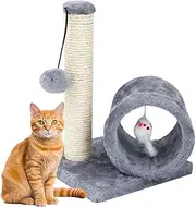 Scratching Post for Cats, Interactive Kitten Scratch Pillar, Stress Relaxation Cat Scratching Post for Burrowing, Climbing, Home and Workplace