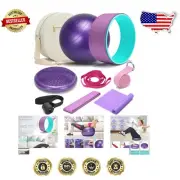 Versatile Yoga Wheel Set with Foam Roller & Yoga Blocks - Ideal for Stretching