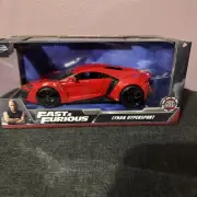 Jada Toys Fast & Furious: Furious 7 Lykan Hypersport (Red) 1/24 Scale