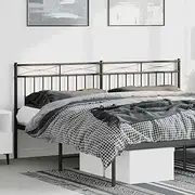 Metal Headboard King, Black King Size 183cm, Adjustable Full Headboards Frame for Beds, Metal Headboard for Wall Mounted Beds