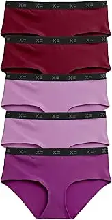 [TomboyX] Hipster Underwear For Women, Lightweight Cotton Stretch Comfortable Briefs Panties, (XS-4X), Multipack