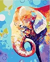 Paint by Number for Adults. Elephants Paint by Numbers for Adults Beginner Drawing Paintwork with 3 Paintbrushes Paint Canvas Oil Painting 16” x 20”