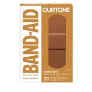 Band-Aid Ourtone Flexible Fabric Adhesive Bandages BR45 Assorted, 30 ct