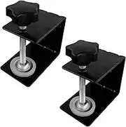 GDWD C Clamp, 1/2/4 Pieces Heavy Duty Steel Tiger C Clamps, Cabinet Clamps Face Frame, Drawer Front Installation Clamps, Clamping Tools for Woodworking DIY (4), Black