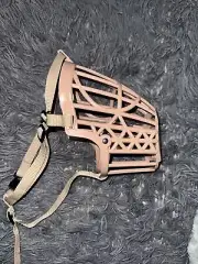 Basket Cage Dog Muzzle with Adjustable Straps Strong Flexible Heavy Duty Plastic