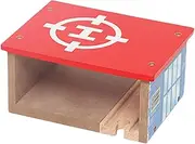 Perfk Wooden Toy Train Accessory Road and Railway Parts Hand Eye Coordination Creative Train Railway Construction Set for Toddlers, Airport Parking lot