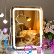 LED Makeup Mirror with Bluetooth Speaker, 11" X 14" Vanity Mirror with Lights, R