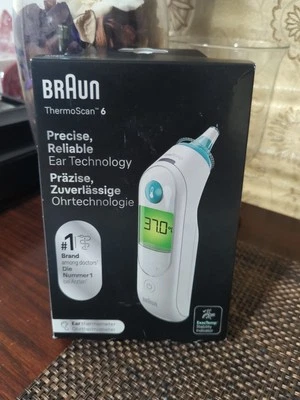 Braun ThermoScan 6 ExacTemp Ear Thermometer Color-Coded Digital Display IRT6515