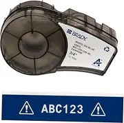 Brady Vinyl Label Tape for Label Printer M211 & M210 - Self Adhesive Vinyl Printer Labels - White on Blue (19.05mm x 6.40m) - M21-750-595-BL