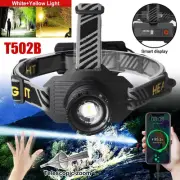 Super Bright LED Headlamp Motion Sensor USB Rechargeable Zoomable Head Light