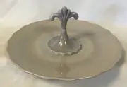 Tidbit Tray / Handled Server - Anna - Gray Swirl Glass - Mosser USA