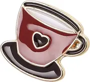 [VERDANVERSE] Vintage Coffee Lapel Pin Brooch for Coffee Elegant Metal Suit Accessory Fun Decorative Pin for Bags and Hats