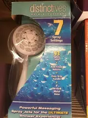 NEW 7 Position Hand Held SHOWER HEAD 8674700 WHITE