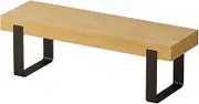Solid Wood Entryway Bench, Shoe Storage Bench with Metal Legs, Dining Table Bench Shoe Bench for Front Door Entrance, Entryway, Bathroom, Bedroom(Log Color,120 * 30cm/47 * 12in)