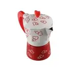 Heart Pattern Aluminum Mocha Pot Octagonal Coffee Maker Pot Gift