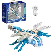 Remote Control Dragonfly - 2.4 Ghz RC Dragonfly Toy for Kids,Remote Control Toy with Cool Light and Music, Simulation Spray Toy for Adult Kids Beginner Home Outdoor