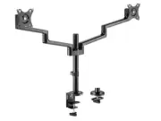 Brateck Premium Aluminum Articulating Dual Monitor Arm - Black MABT-LDT72-C024